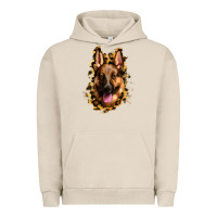 Pigment French Oak german shepherd leopard background Urban Hoodie - Jasminsmagicworld