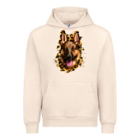 Sandshell german shepherd leopard background Urban Hoodie - Jasminsmagicworld