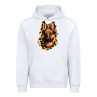 White german shepherd leopard background Urban Hoodie - Jasminsmagicworld