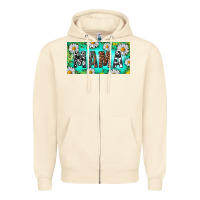 Sandshell Turquoise and Daisy Mama Zipper Hoodie - RanaPortraitStore