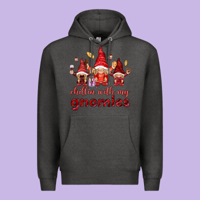 Chilling With My Gnomies Premium Hoodie Designed By Nancycooperartshop
