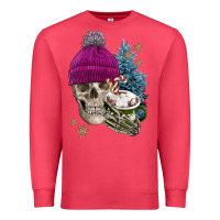 Cardinal winter skeleton skull Premium Sweatshirt - FaDigitalArtStudio