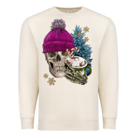 Sandshell winter skeleton skull Premium Sweatshirt - FaDigitalArtStudio