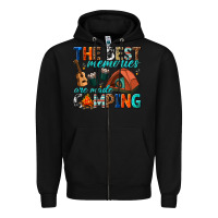 Black the best memories are made camping Zipper Hoodie - texasbilliewilder