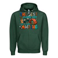 Sports Green the best memories are made camping Zipper Hoodie - texasbilliewilder