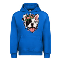 Cobalt french bulldog floral Urban Hoodie - Jasminsmagicworld