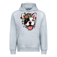 Heather Grey french bulldog floral Urban Hoodie - Jasminsmagicworld