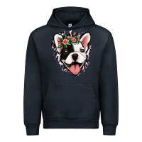 Navy french bulldog floral Urban Hoodie - Jasminsmagicworld