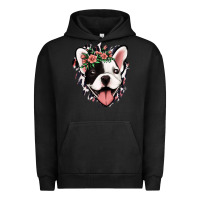 Pigment Black french bulldog floral Urban Hoodie - Jasminsmagicworld