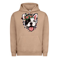 Pigment Burro french bulldog floral Urban Hoodie - Jasminsmagicworld