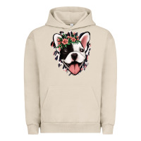 Pigment French Oak french bulldog floral Urban Hoodie - Jasminsmagicworld