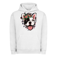 Pigment Lunar Rock french bulldog floral Urban Hoodie - Jasminsmagicworld