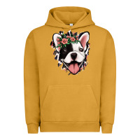 Pigment Peanut Butter french bulldog floral Urban Hoodie - Jasminsmagicworld