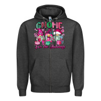 Charcoal Heather gnome for the holidays Zipper Hoodie - Zillion Design Studio