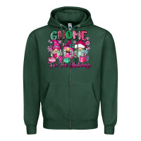 Sports Green gnome for the holidays Zipper Hoodie - Zillion Design Studio