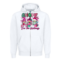 White gnome for the holidays Zipper Hoodie - Zillion Design Studio