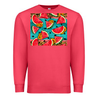 Cardinal watermelon and sunflowers Premium Sweatshirt - HRA Design Shop