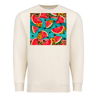 Sandshell watermelon and sunflowers Premium Sweatshirt - HRA Design Shop