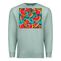 Seafoam watermelon and sunflowers Premium Sweatshirt - HRA Design Shop