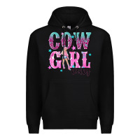 Black cowgirl sassy with pink cowgirl Premium Hoodie - NancyCooperArtShop