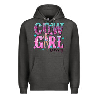 Charcoal Heather cowgirl sassy with pink cowgirl Premium Hoodie - NancyCooperArtShop
