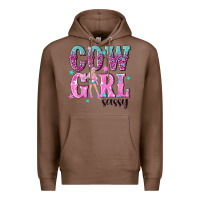 Chestnut cowgirl sassy with pink cowgirl Premium Hoodie - NancyCooperArtShop