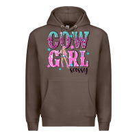 Coffee cowgirl sassy with pink cowgirl Premium Hoodie - NancyCooperArtShop