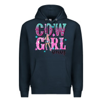 Navy cowgirl sassy with pink cowgirl Premium Hoodie - NancyCooperArtShop
