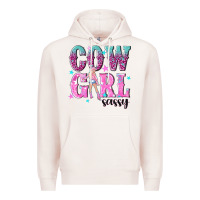 Pale Pink cowgirl sassy with pink cowgirl Premium Hoodie - NancyCooperArtShop