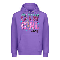 Purple cowgirl sassy with pink cowgirl Premium Hoodie - NancyCooperArtShop