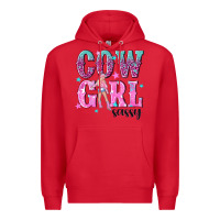 Red cowgirl sassy with pink cowgirl Premium Hoodie - NancyCooperArtShop