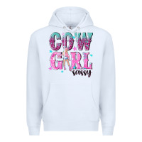 White cowgirl sassy with pink cowgirl Premium Hoodie - NancyCooperArtShop