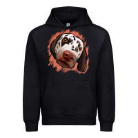Black dalmatians peach glitter background Urban Hoodie - Jasminsmagicworld