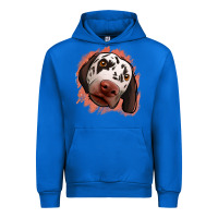 Cobalt dalmatians peach glitter background Urban Hoodie - Jasminsmagicworld