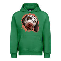 Emerald dalmatians peach glitter background Urban Hoodie - Jasminsmagicworld