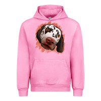 Fuchsia Pink dalmatians peach glitter background Urban Hoodie - Jasminsmagicworld