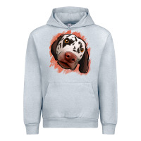Heather Grey dalmatians peach glitter background Urban Hoodie - Jasminsmagicworld