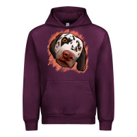 Mauve Wine dalmatians peach glitter background Urban Hoodie - Jasminsmagicworld