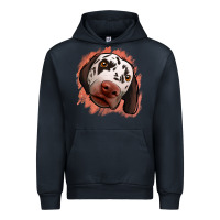 Navy dalmatians peach glitter background Urban Hoodie - Jasminsmagicworld