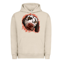 Pigment French Oak dalmatians peach glitter background Urban Hoodie - Jasminsmagicworld