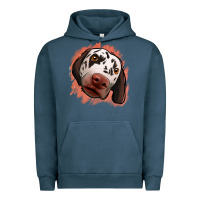 Pigment Midnight Navy dalmatians peach glitter background Urban Hoodie - Jasminsmagicworld