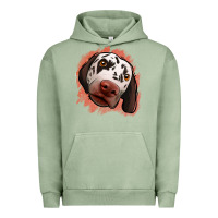 Pigment Oil Green dalmatians peach glitter background Urban Hoodie - Jasminsmagicworld