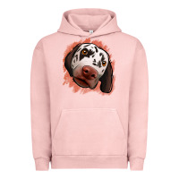 Pigment Salmon dalmatians peach glitter background Urban Hoodie - Jasminsmagicworld