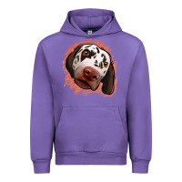 Tulip dalmatians peach glitter background Urban Hoodie - Jasminsmagicworld