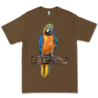 Cacao blue throated macaw Premium Tee - LillyAllenDesigns