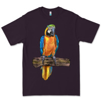 Plum blue throated macaw Premium Tee - LillyAllenDesigns