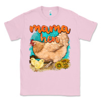 Bubblegum Pink mama hen with sunflowers Classic Tee - texasbilliewilder