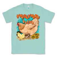 Seafoam mama hen with sunflowers Classic Tee - texasbilliewilder