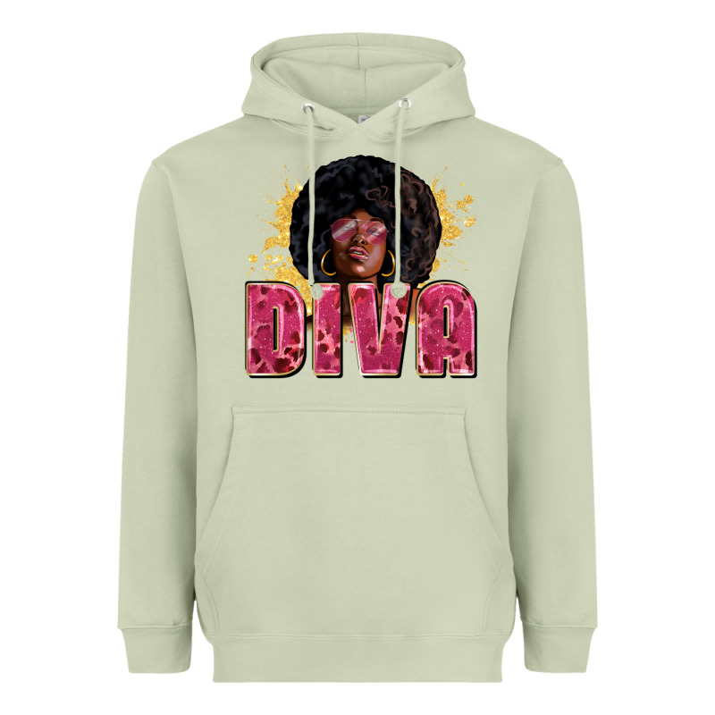 Diva Juneteenth Heavyweight Hoodie by Zillion Design Studio | Teevron