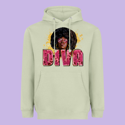 Diva Juneteenth Heavyweight Hoodie Designed By Zillion Design Studio